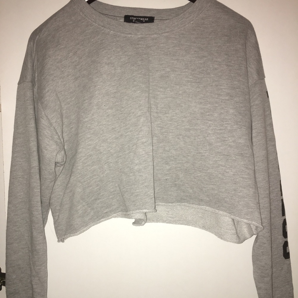 Grey Crop Top